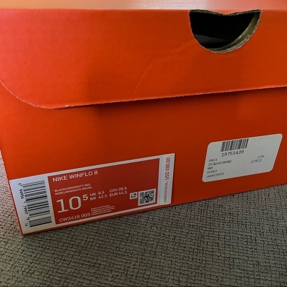 NWT Nike Winflo 8 Running Sneakers Black Red CW3419-003 - Picture 5 of 5